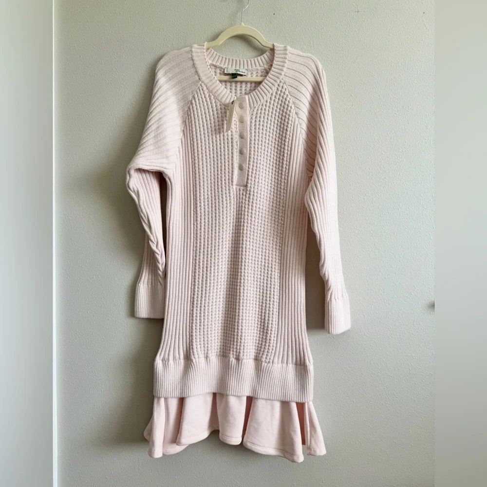 NWT! Anthropologie Daily Practice Twofer Waffle-Knit Mini Dress - Large 🪑